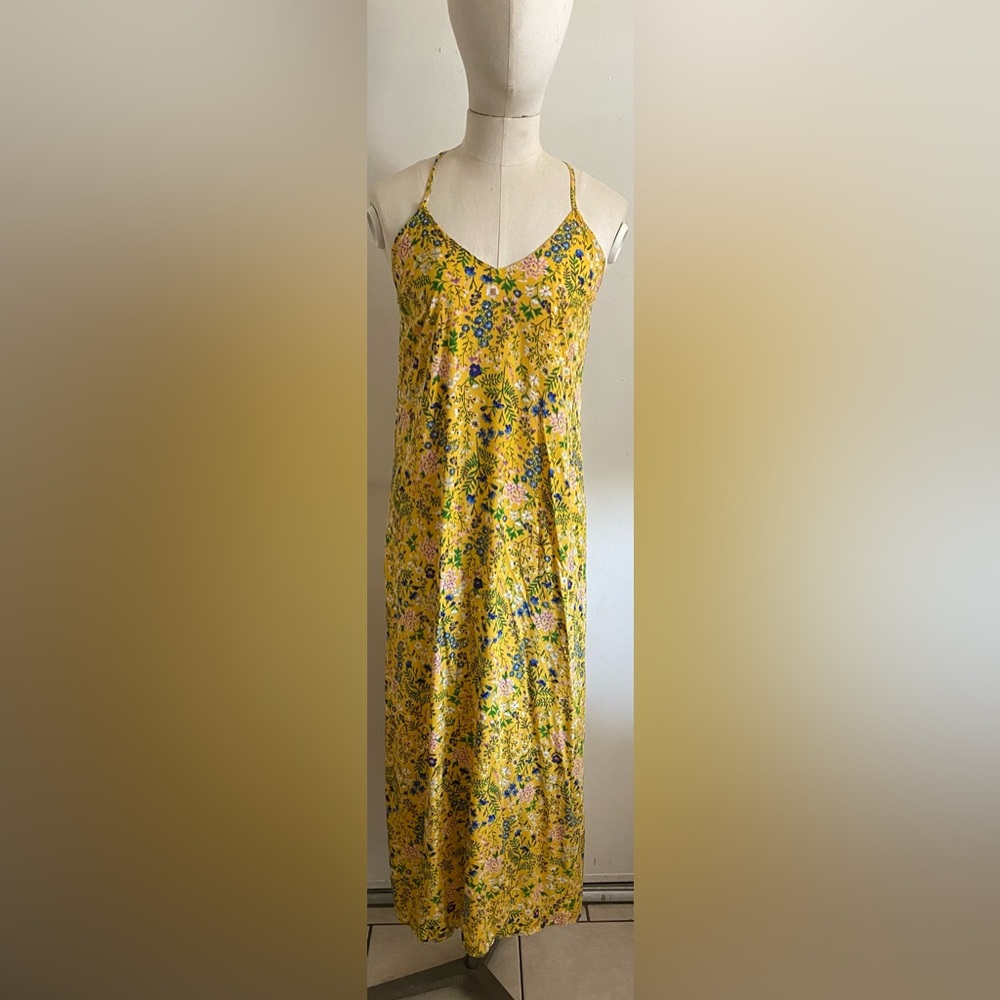 Old Navy yellow and green long dress